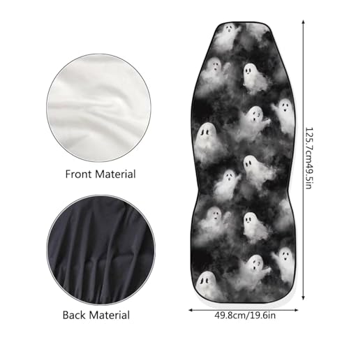 Car Seat Covers Accessories 2 Pieces Car Front Seat Covers, Universal Fit Auto Interior Bucket Seat Covers(Ghost 68) - color: Ghost 68