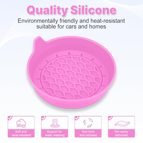 SINGARO Car Cup Holder Coaster, Silicone Cup Holder Insert, Universal Non-Slip Cup Holders, Car Accessories Interior for Women and Man 4 Pack Pink - color: Pink