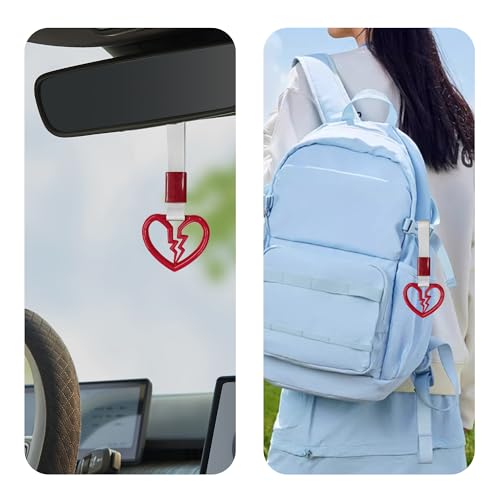 pson Broken Heart Car Handle Strap - color: Red