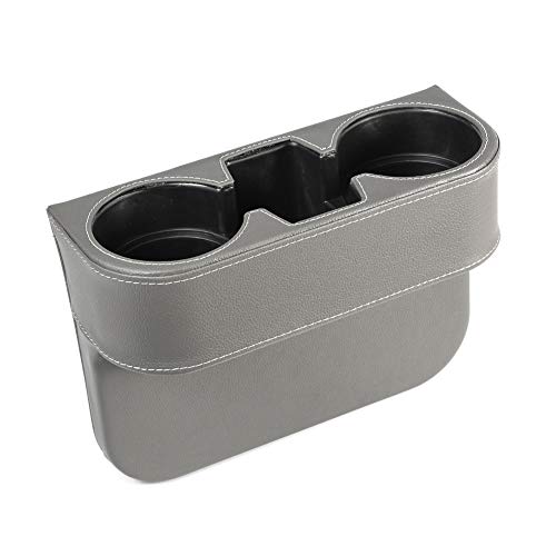 Gray Multifunctional Car Cup Holder Car Seat Organizer Gap Filler Bottle Phone Storage Organizer - color: Gray