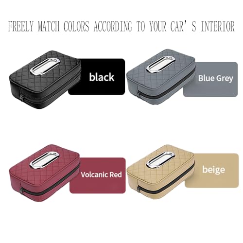 Car Tissue Holder, Extra Large Capacity car Tissue Box can Hold 130-180 tissues per Box, Size: 7.9"x5.1"x2.4"
