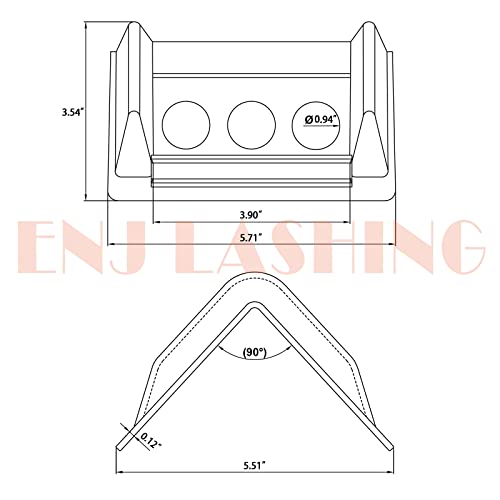 ENJ 20 Pack Flatbed Edge Protector, Edge Corner Tie Down Protector for Up to 4 Inch Straps, Protects Cargo Edges, Flatbed Accessories Plastic Protector