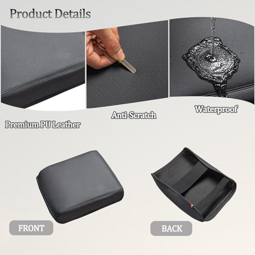 JDMCAR Center Console Cover Compatible with 2025 2026 Toyota 4Runner Accessories, Interior Customized Anti-Scratch PU Leather Armrest Protector Cover - size: Fits 2025+ 4Runner
