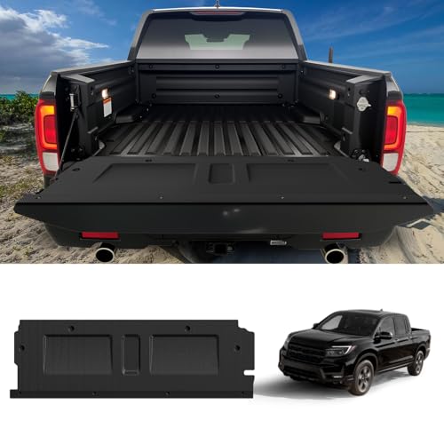 LASFIT Tailgate Mat for Honda Ridgeline 2017 2018 2019 Tailgate Liner, Custom Fit Anti-Scratch Anti-Slip Easy Installation TPE All Weather Tailgate Protector Cover, Black - style: 8)For Honda Ridgeline | 2017-2019 | Tailgate Mat