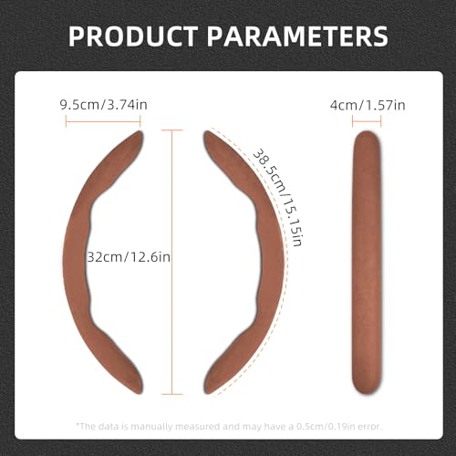 Suede Thin Car Steering Wheel Cover, 3 Piece, Fits 14-16 inch Round Steering Wheels, Brown - color: Brown, size: 3pcs: Fits Round Steering Wheels