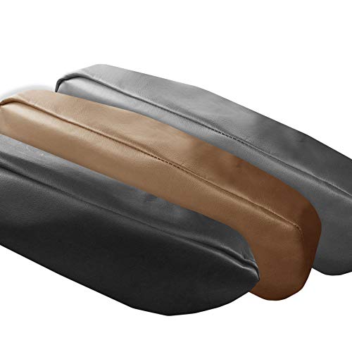 FH Group Premium Faux Leather Armrest Cover Semi-Universal Fit, One Pair, Set of 2 Gray - color: Gray, style: Armrest Cover