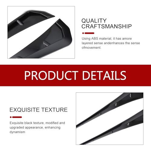 2PCS Car Fender Side Vents, ABS Air Wing Vent Trim Sticker, Fender Decoration Sticker, Styling Auto Air Flow Intake Hole Spoiler Decor Cover, Universal Auto Exterior Accessories