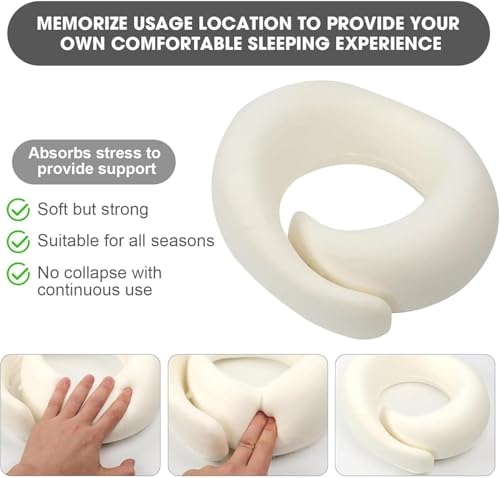 WEERSHUN Travel Pillow for Airplanes, 2026 New Memory Foam Neck Pillow with Chin Wrap for Traveling, Suitable for Airplanes, Offices and Cars (Pink)