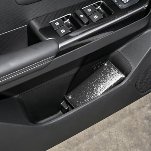 Car Registration and Insurance Holder, PU Leather Automotive Glove Box Document Compartment Organizer with Magnetic Shut, Cards Driver License Holder, Universal Vehicle Accessories (Black) - color: Black