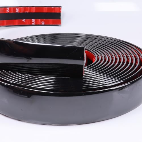 16FT Automotive Trim Molding 1-3/16"(30mm) Wide Glossy Black Car Side Moldings UV-Protected Scratch-Proof for All Vehicles Body Door Window Bumper Self Adhesive - size: 1-3/16 in Wide