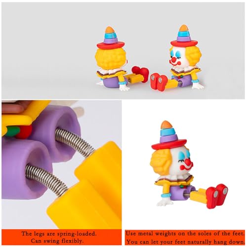 2pcs Circus Clown Cute Car Dashboard Decorations Auto Vent Decoration Accessories,Automotive Interior Decoration Gifts for Men/Women