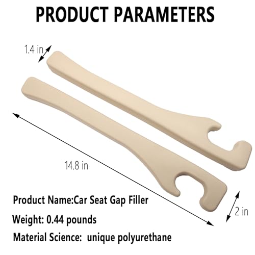 Car Seat Gap Filler Set of 2,Seat Gap Organizer, No Drop Seat Guard,Car Seat Accessories,Drop seat Gap fillers Between Seat and Console Stop Things from Dropping (Beige) - color: Beige