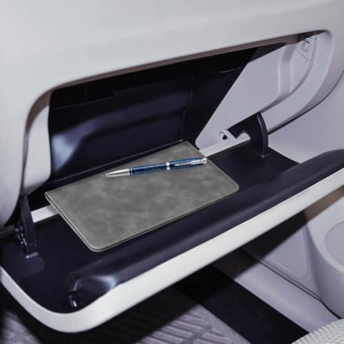 CoBak Car Registration and Insurance Holder - Vehicle Glove Box Car Organizer,Auto Truck Comparment Accessories Case with Magnetic Closure for Driver License,Cards - color: L-Stone Gray