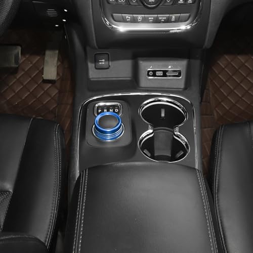 RT-TCZ for RAM Gear Shift Knob Ring Trim Cover Fit for RAM 2013-2017 for Dodge Durango 2014-2017 Blue Interior Accessories Aluminum Alloy