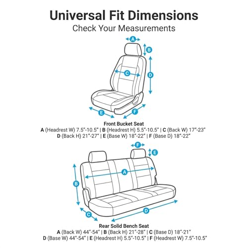 FH Group PU309102 Gray Front PU Leather Seat Cover, Set of 2 (Set Built in Seat Belt Compatible Airbag Ready) - color: Solid Gray - Low Back (Faux Leather), size: Front Set
