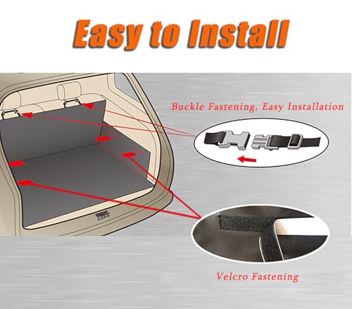 SUV Cargo Liner for Dogs for Ford Explorer EV 2024-2026, Non-Slip Pet Cargo Cover Dog Seat Mat with Side Flaps for SUV, Scratch-Resistant Trunk Protective Mat