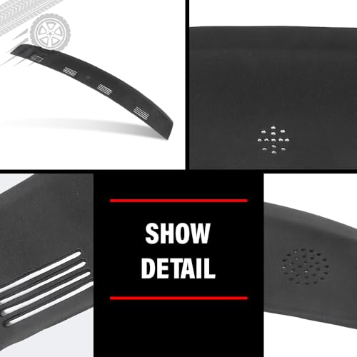 Dash Cover Dashboard Panel, Fit Dodge Ram 1500 2002-2005/2500 3500 2003-2005, Instrument Panel Cover Black - color: BLACK