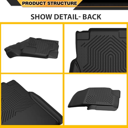 G-PLUS Cargo Liners,Compatible with 2015-2024 2025 Ford F150 Super Crew(Fit 22-24 Lightning Models),3PCS Black Non-Slip All Weather Full Cover Protection Floor Liners - size: Fit Ford F150 2015-2025 | Super Crew | 3PCS