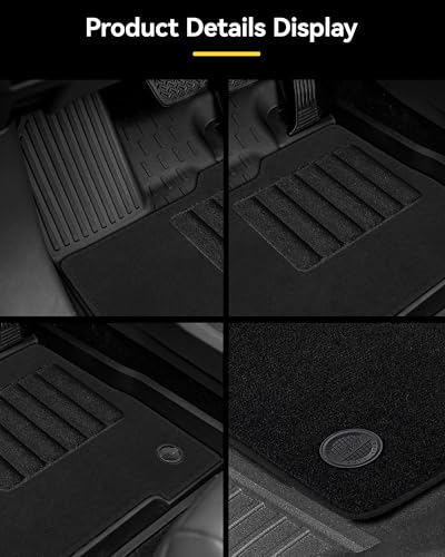 3W Floor Mats with Front Carpet & Trunk Mat for Toyota Sienna 2021-2026 LE/XLE(Only for 8 Seat), TPE All Weather Custom Fit Floor Liner for Sienna 1st, 2nd and 3rd Row and Cargo Mat, Black - size: 1.Sienna 8S|21-26|Full Set&First Row Carpet