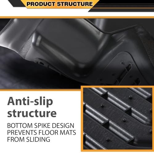 G-PLUS TPE Cargo Liners Compatible with Toyota 4Runner 2013-2024/Fit Lexus GX460 2014-2023 All Weather Full Cover Protection 1st & 2nd Row Black Floor Liner Cargo Liners - size: Fit Toyota 4Runner 13-24 | 3PCS