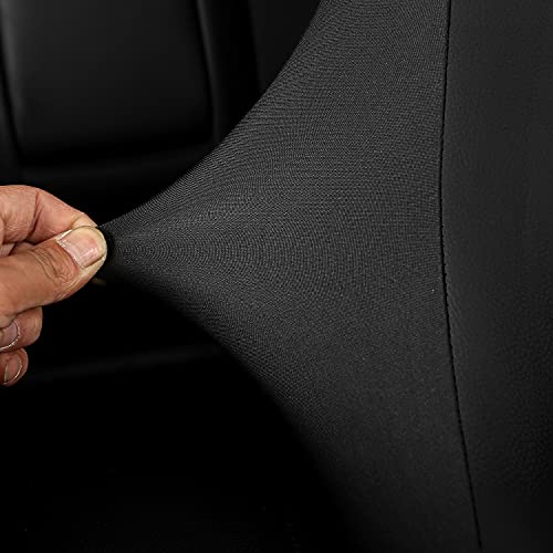 GIANT PANDA Front Car Seat Covers Custom Fit Hyundai, Faux Leather Automotive Bucket Seat Covers for Hyundai Sonata Elantra Tucson Santa Fe Accent Kona Palisade Genesis Venue Ioniq (Black) 2 Pack - color: Black—Diamond Stitch