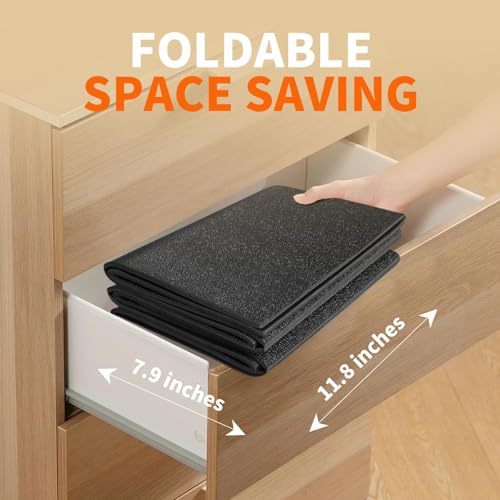 Stepwaver Walking Pad Mat for Carpet, Treadmill Mat for Hardwood Floors, High Density, 0.25" Thickness, Folable, Floor Protection for Bike, Elliptical, Treadmill - size: 55.2"L x 23.6"W x 0.3"Th