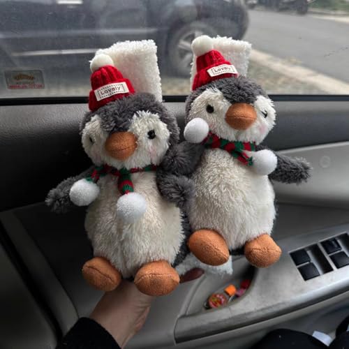 2 PCS Seat Belt Cover Pad, Cute Kawaii Animal Penguin Seatbelt Covers for Kids and Adults, Winter Plush Fluffy Soft Seat Belt Cover, Cartoon Seatbelt Cushion,Car Seat Strap Pads (G-Penguin) - color: G-Penguin