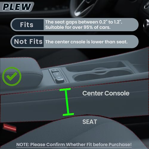2-Pack Car Seat Gap Filler Organizer - Upgraded Anti-Slip Strap Design - Premium Leather Side Console Pocket - Prevent Phone Falling - (0.2”-1.2" Gaps),Clever Gifts For SUV, Truck & Sedan, Black - color: Black Obsidian(2 Packs)
