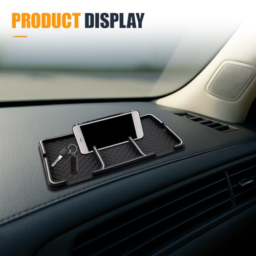 YoRise Bling Rhinestone Car Dashboard Mat, Anti-Slip Strong Gripping Automotive Center Console Tray, Multifunctional Vehicle Interior Storage Holder Pad for Key, GPS, Sunglass, Smartphone(Diamand) - size: Diamand