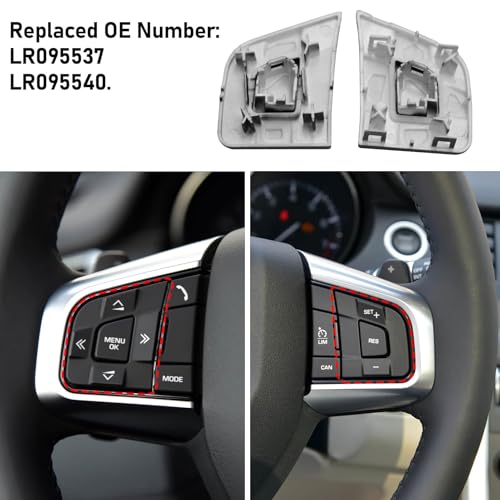 TTCR-II Compatible Land Rover Discovery Sport Steering Wheel Button 2015-2019, Both Left and Right Side Steering Wheel Switch Button Replacement for Discovery Sport 2015-2019 (LR095537, LR095540) - size: Left + Right Side