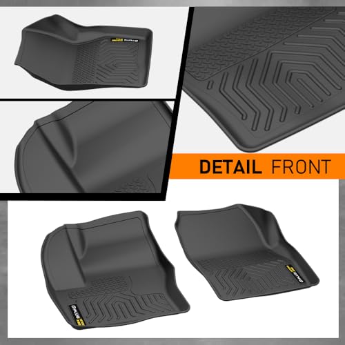 G-PLUS Floor Mats Compatible with Ford C-Max 2013-2018/Fit Ford Escape 2013-2019 TPE All Weather Custom Fit Heavy Duty 1st and 2nd Row Full Set Floor Liners - size: 13-18|Fit Ford C-Max|3PCS