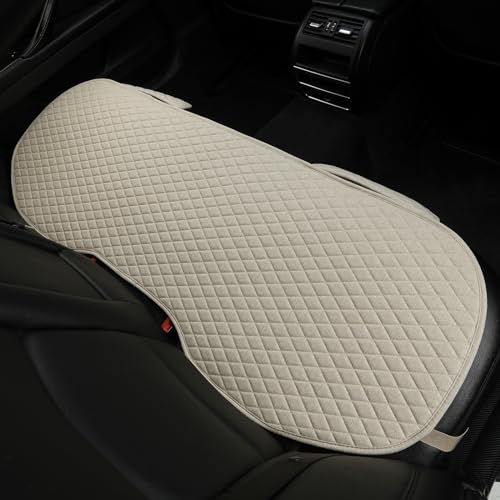 West Llama Linen Car Seat Covers,Bottom Seat Covers for Cars Include 1 Rear Bench Cover Universal Fits 90% Vehicles,SUVs,Cars,Sedans,Beige - color: C-Beige, size: 1 Rear Bench Seat Cover