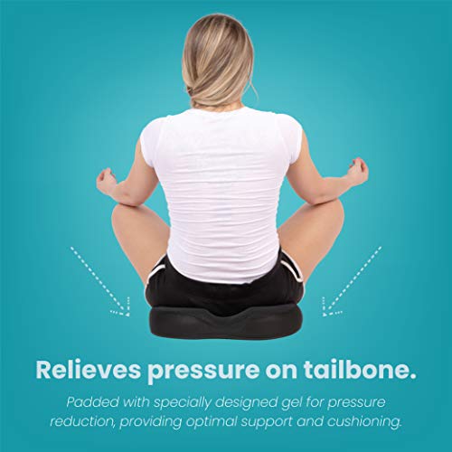 Gel Donut Pillow| Lifting Cushion | Donut Cushion for Tailbone Hemorrhoid Cushion Coccyx Sciatica Pregnancy Cushion, Black - color: Black Mesh