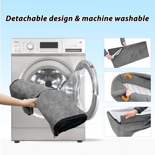 Dog Car Seat for Large Dog Under 100LBS,Pet Booster Back Seat Removable Washable Pet Travel Safety with Safety Tethers & Storage Pocket (Gray) - color: Dog Car Seat(Gray)
