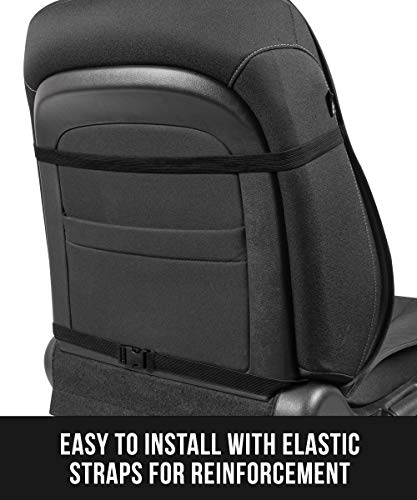 BDK EasyFit Car Seat Covers for Front Seats, Black – Front Seat Cover Set with Integrated Headrest Cover, Quick Slip-On Installation, Fits Most Car Truck Van SUV - color: Black