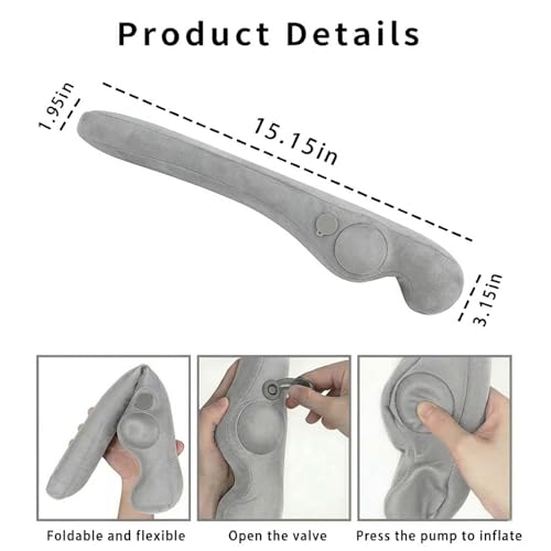Inflatable Car Seat Gap Filler Strip - 2Pcs Suede Foldable Seat Gap Plug Blocker,Stop Dropping Items,Soft Interior Accessories for All Cars (Gray) - color: Gray
