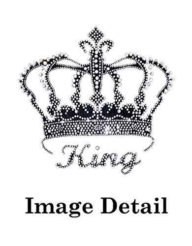 Universal Fit Car Truck Front/Rear 4-Piece Full Set King Crown Crystal Bling Rhinestone Design Studded Black Carpet Floor Mats (King-Black) - color: King-Black