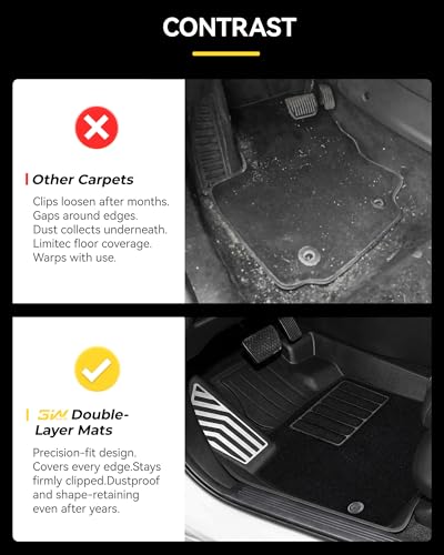 3W Floor Mats(with Metal Pedals) with Carpet & Cargo Liner Fit for Honda CR-V 2023 2024 2025 2026 TPE All Weather Waterproof Custom Fit Automotive Liners and Carpet for Honda CRV(Include Hybrid) - size: 2.Honda CR-V 2023-2026 Full Set with Carpets