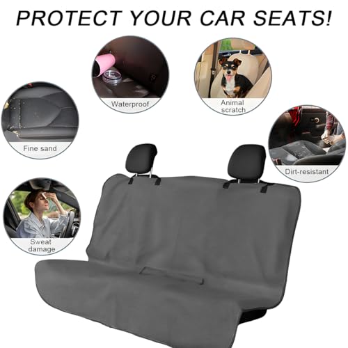 DXNQ Car Towel Seat Cover, Waterproof Sweating Non-Slip Premium Soft Towel Carseat Protector, Universal Machine Washable Car Truck SUV Front Seat Cover for Gym Workout Beach Hiking (Gray, Rear) - color: Gray, 1pc, Rear