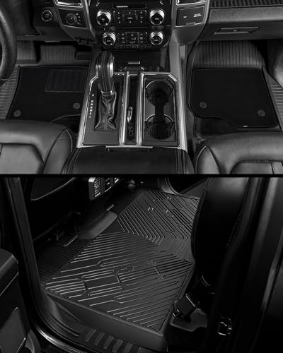 3W Floor Mats & Front Carpet Fit for 2013-2018 Dodge Ram 1500/2500/3500 Crew Cab, 2019-2024 Dodge Ram 1500 Classic Crew Cab All Weather TPE Custom Fit Floor Liner for 1500 Full Set Car Mats - size: 13-18 Ram Floor Mats & Carpet