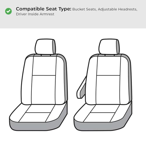 Covercraft Carhartt SeatSaver Custom Seat Covers | Fits 2023-2025 Ram ProMaster 1500/2500/3500 | 1st Row Bucket Seats, Duck Weave Gravel