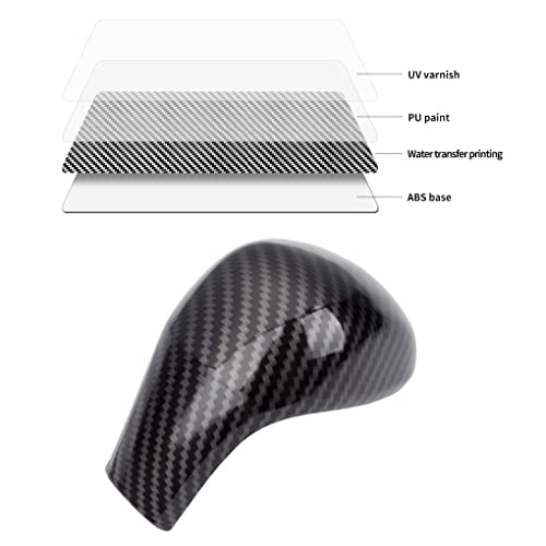 Sport Style Carbon Fiber Print Auto Gear Shift Knob Cover Trim for Toyota Highlander 2014-2019/ Tacoma 2016-2022 Accessories - color: D
