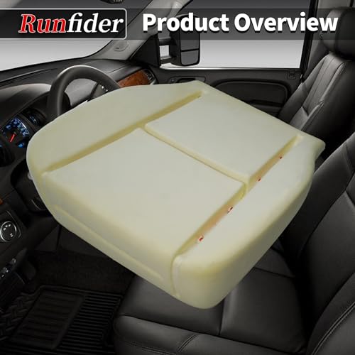 Driver Side bottom Replacement Seat Foam Cushion Seat Foam Pad Compatible with Chevy Avalanche Silverado Suburban Tahoe GMC Sierra Yukon 2007 2008 2009 2010 2012 2013 2014