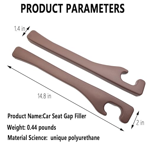2 Pack Car Seat Gap Filler, No Drop Seat Guard, No More Lost Items, Prevents Drops & Clutter–Universal Fit Seat Gap Plug for Cars, SUVs & Trucks (Brown 2Pcs) - color: Brown