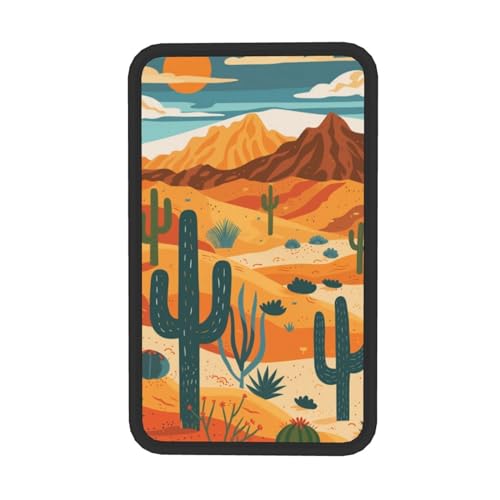 Universal Car Center Console Cushion Pad, Desert Cactus Soft Waterproof Car Center Console Cover Auto Armrest Seat Box Cover Protector for Most Vehicle SUV Truck Car - color: Desert Cactus
