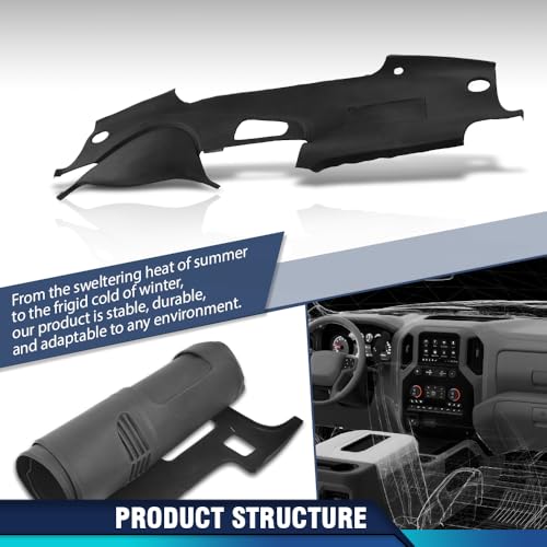 PIT66 Dash Cover Dashboard Compatible with Honda Acura TL 2004 2005 2006 2007 2008 TPE Black - size: 2004-2008 Honda Acura TL(Black)