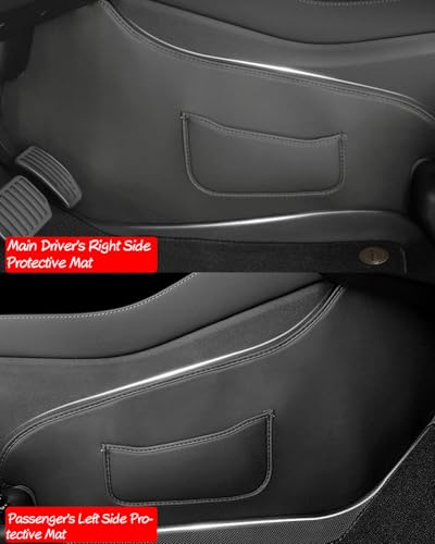 Center Console Side Anti-Kick Mats,Model Y Juniper Dust Resistant Protector Cover Leather Fabric Anti Kick Pad Compatible with Tesla Model Y Juniper 2025 2026