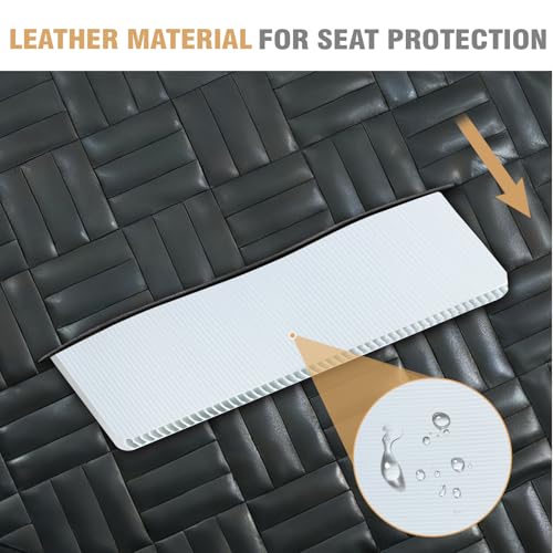 RYVON Dog Car Seat Cover for Back seat Waterproof Dog Hammock with Mesh Window Dog Car Seat Cover Hard Bottom Holds 440lbs Folds to accommodate Passenger