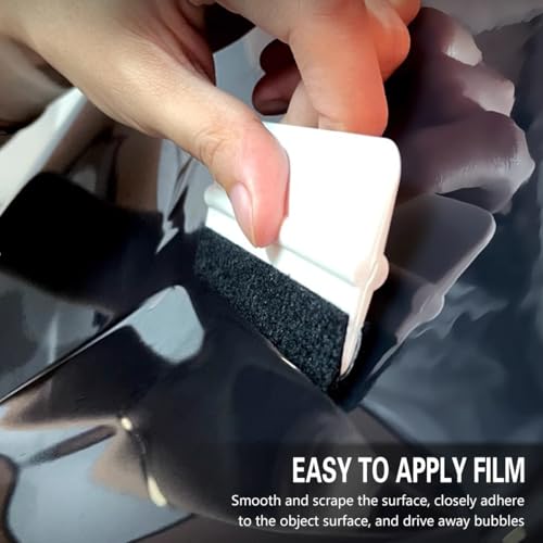 18PCS Car Window Tint Kit, Vehicle Glass Protective Film Wrapping Installation Set, Auto Vinyl Wrap Tinting Tools Included Squeegees, Felt Squeege, Cutting Knife with Blades