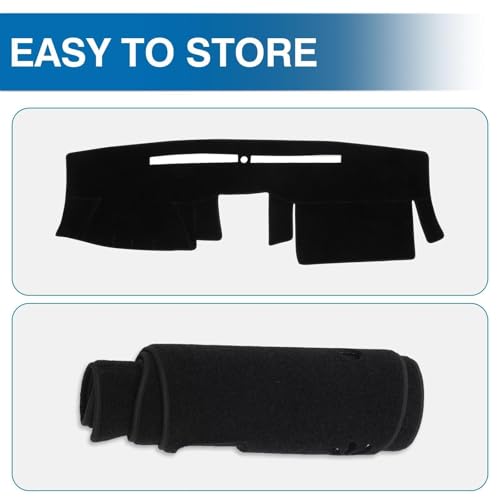 KUST Black Dash Cover for Nissan Frontier 2005-2019 2020 2021/Xterra 2005-2015/Pathfinder 2005-2012, 2009-2012 Suzuki Equato Polyester Dashboard Cover Non-Slip Sunshade Windshield No Glare - size: For Frontier 05-21